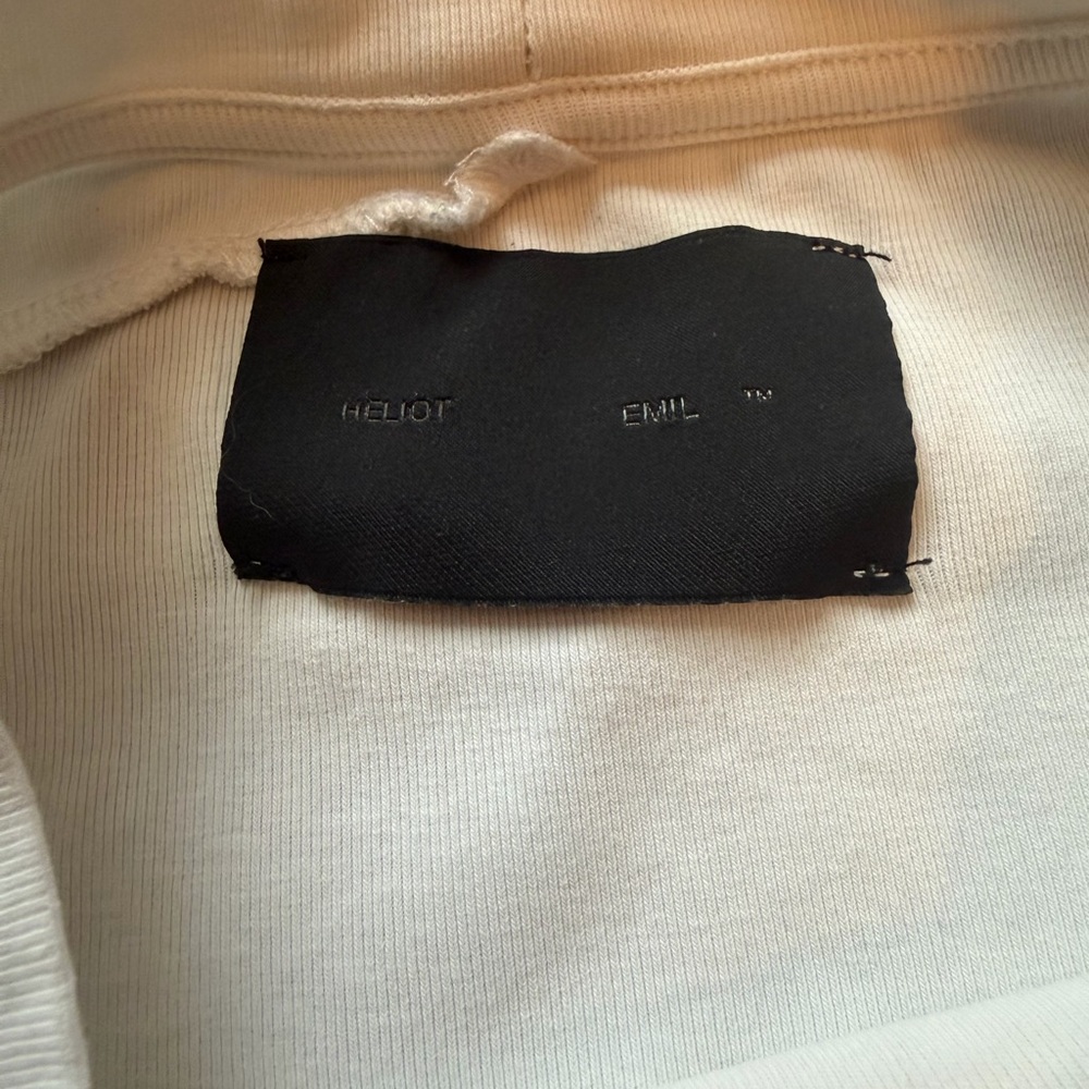 Heliot Emil Women's White Crop Top deconstructed t-shirt size small - Picture 4 of 5